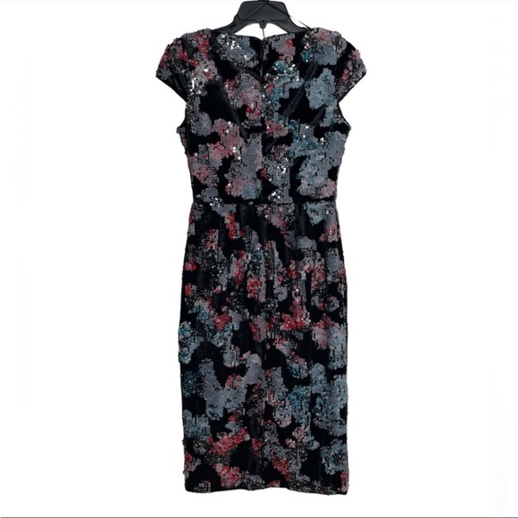 DRESS THE POPULATION Sequin Velvet Sheath Dress, XS, NWT - Picture 5 of 8